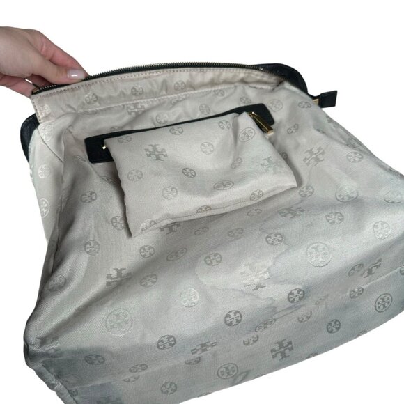 Tory Burch Black Clay Shopper Tote Pebble Leather - Picture 8 of 15